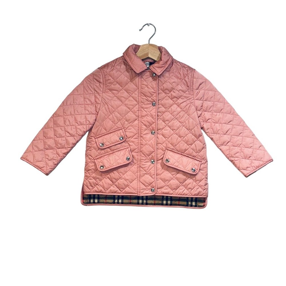 Burberry Pink Quilted Kids Jacket - Picture 11 of 13